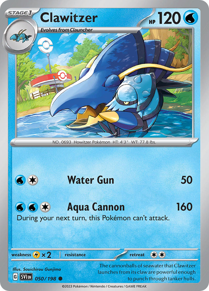 Clawitzer 050/198 - POKEMON SCARLET & VIOLET: BASE SET - Pokemon Single Card