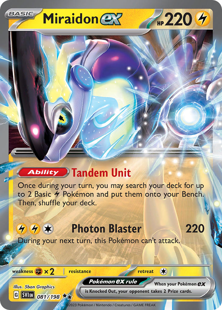 Miraidon ex 081/198 - POKEMON SCARLET & VIOLET: BASE SET - Pokemon Single Card