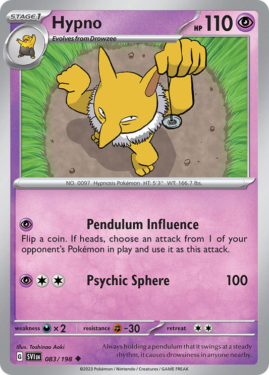 Hypno 083/198 - POKEMON SCARLET & VIOLET: BASE SET - Pokemon Single Card