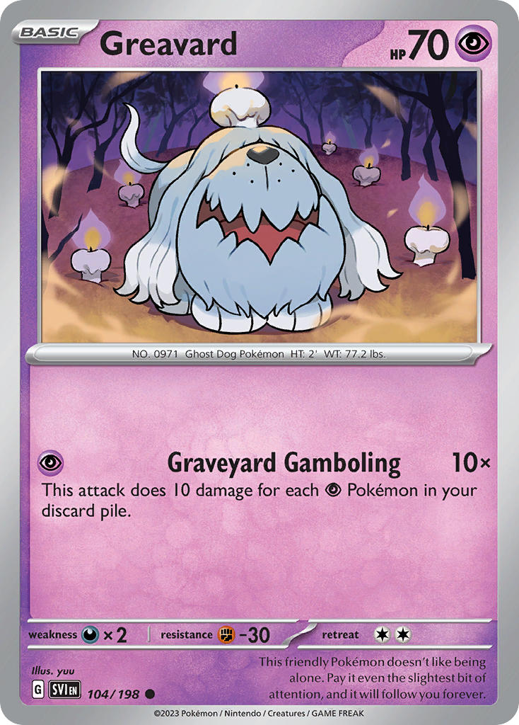Greavard 104/198 - POKEMON SCARLET & VIOLET: BASE SET - Pokemon Single Card