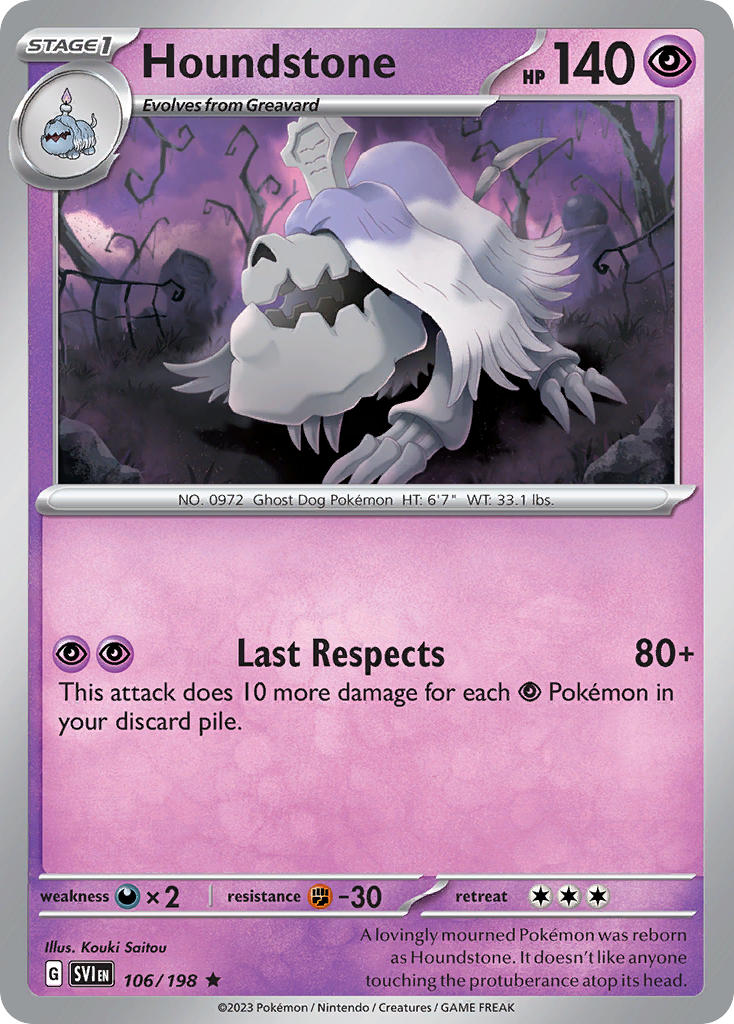 Houndstone 106/198 - POKEMON SCARLET & VIOLET: BASE SET - Pokemon Single Card