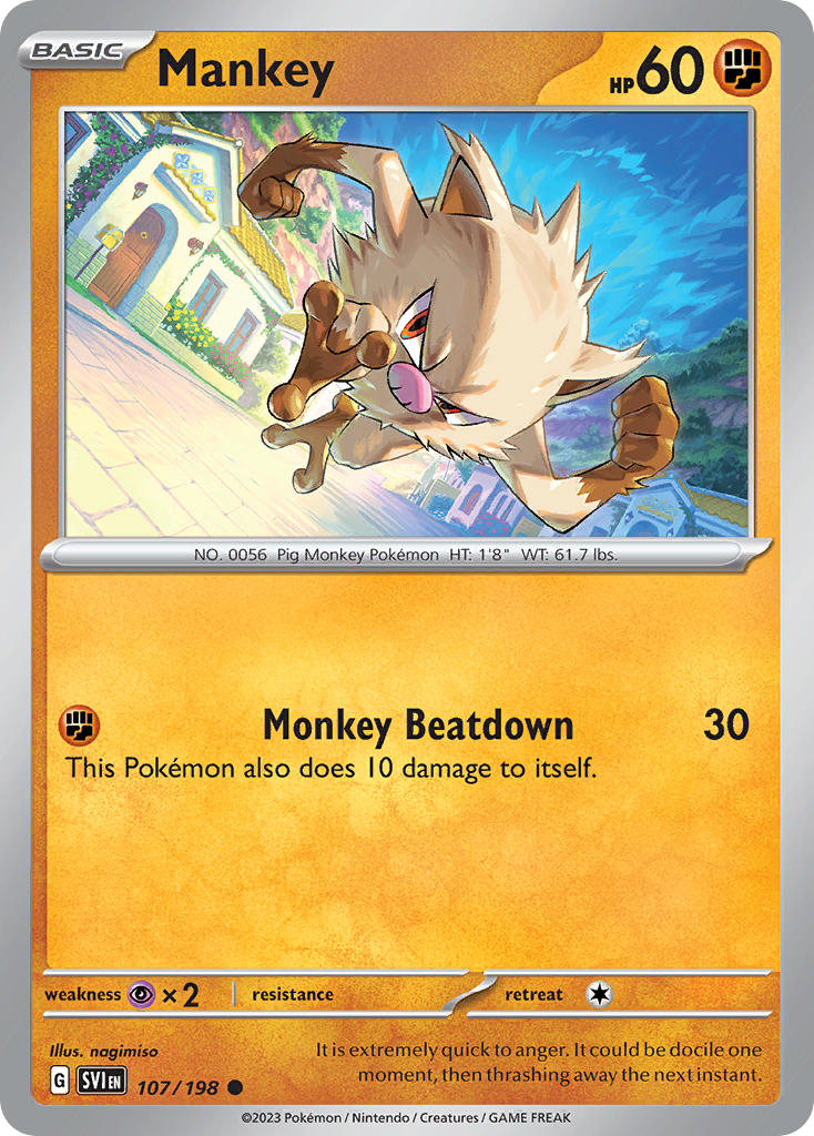 Mankey 107/198 - POKEMON SCARLET & VIOLET: BASE SET - Pokemon Single Card