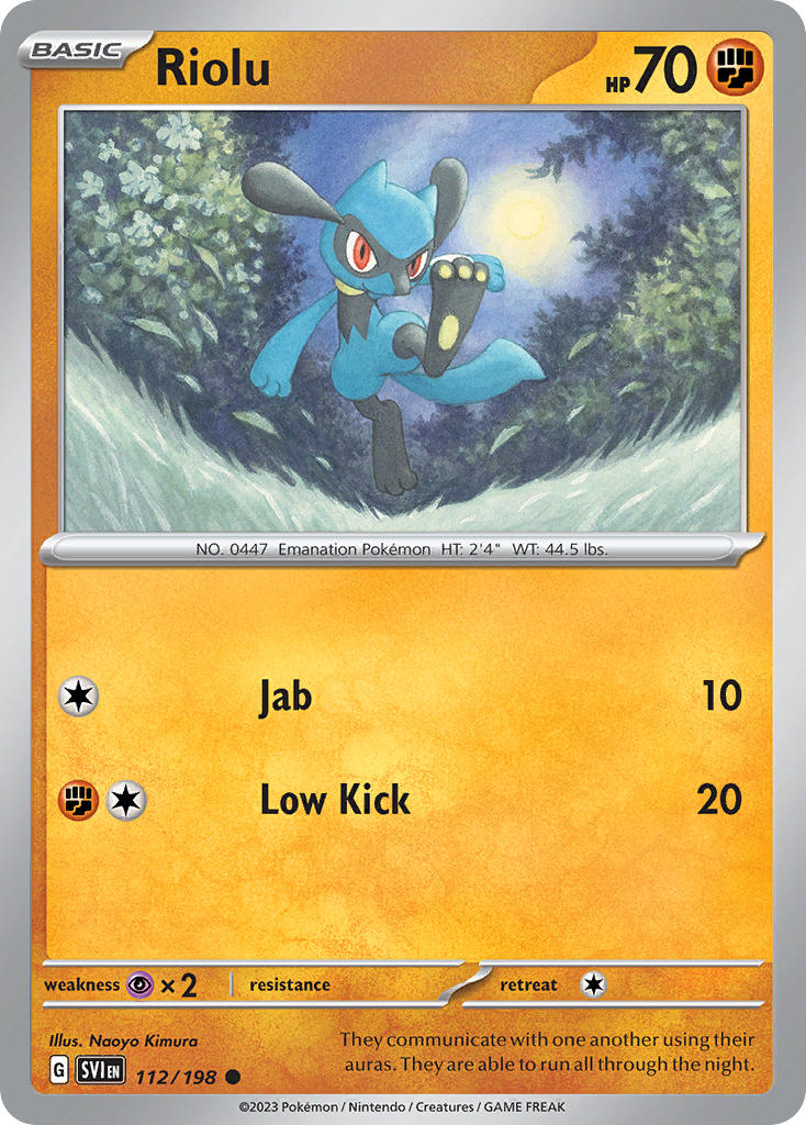 Riolu 112/198 - POKEMON SCARLET & VIOLET: BASE SET - Pokemon Single Card