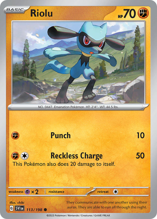 Riolu 113/198 - POKEMON SCARLET & VIOLET: BASE SET - Pokemon Single Card