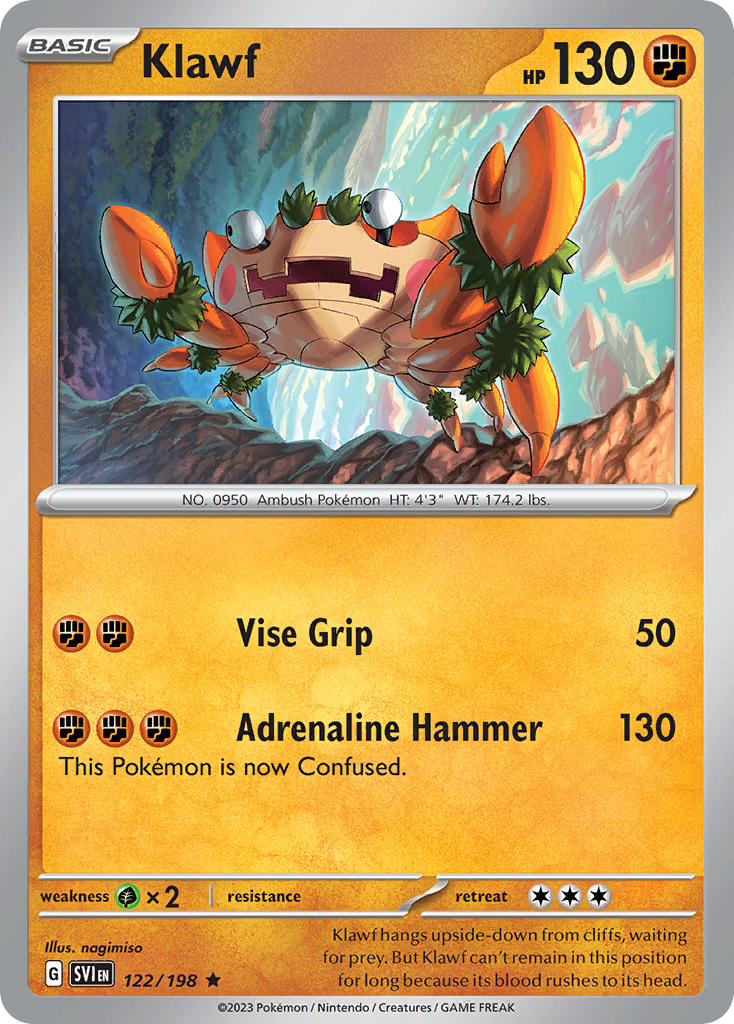 Klawf 122/198 - POKEMON SCARLET & VIOLET: BASE SET - Pokemon Single Card