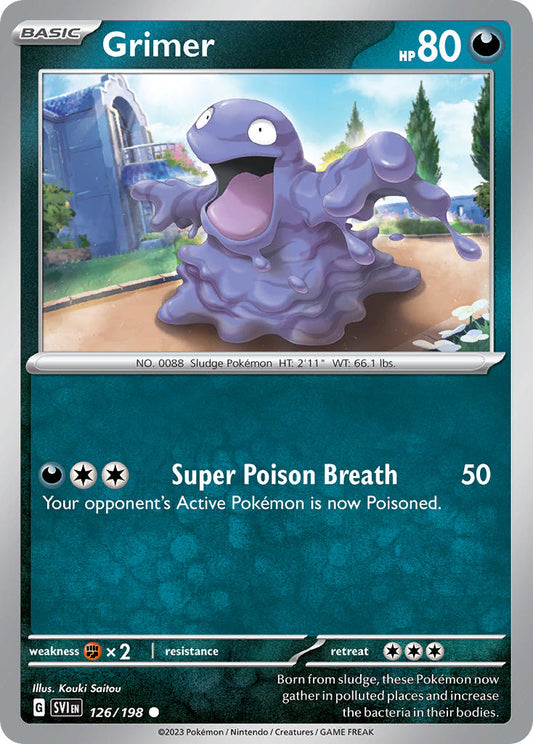 Grimer 126/198 - POKEMON SCARLET & VIOLET: BASE SET - Pokemon Single Card