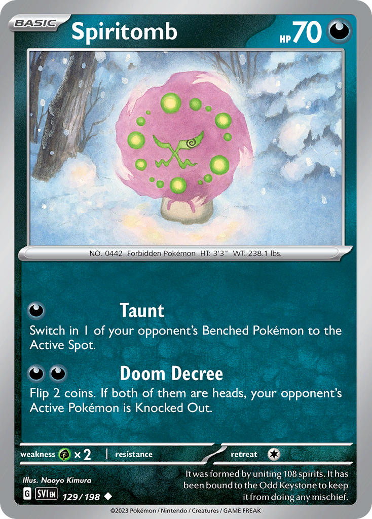 Spiritomb 129/198 - POKEMON SCARLET & VIOLET: BASE SET - Pokemon Single Card