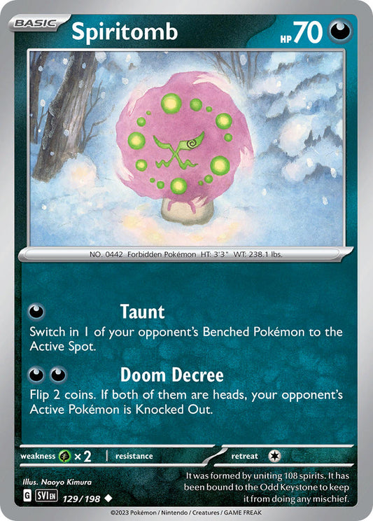 Spiritomb 129/198 - POKEMON SCARLET & VIOLET: BASE SET - Pokemon Single Card