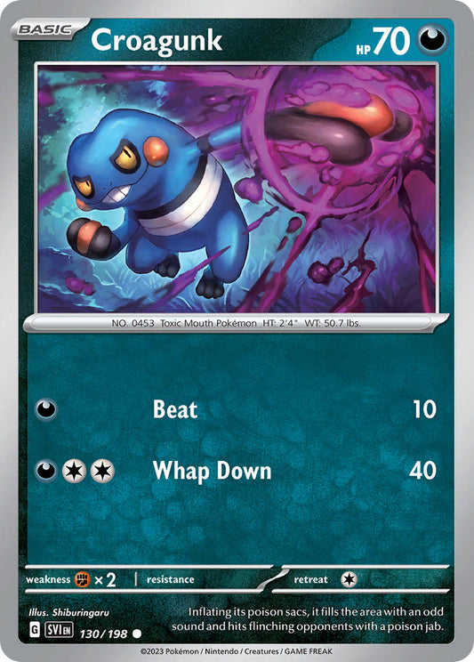 Croagunk 130/198 - POKEMON SCARLET & VIOLET: BASE SET - Pokemon Single Card