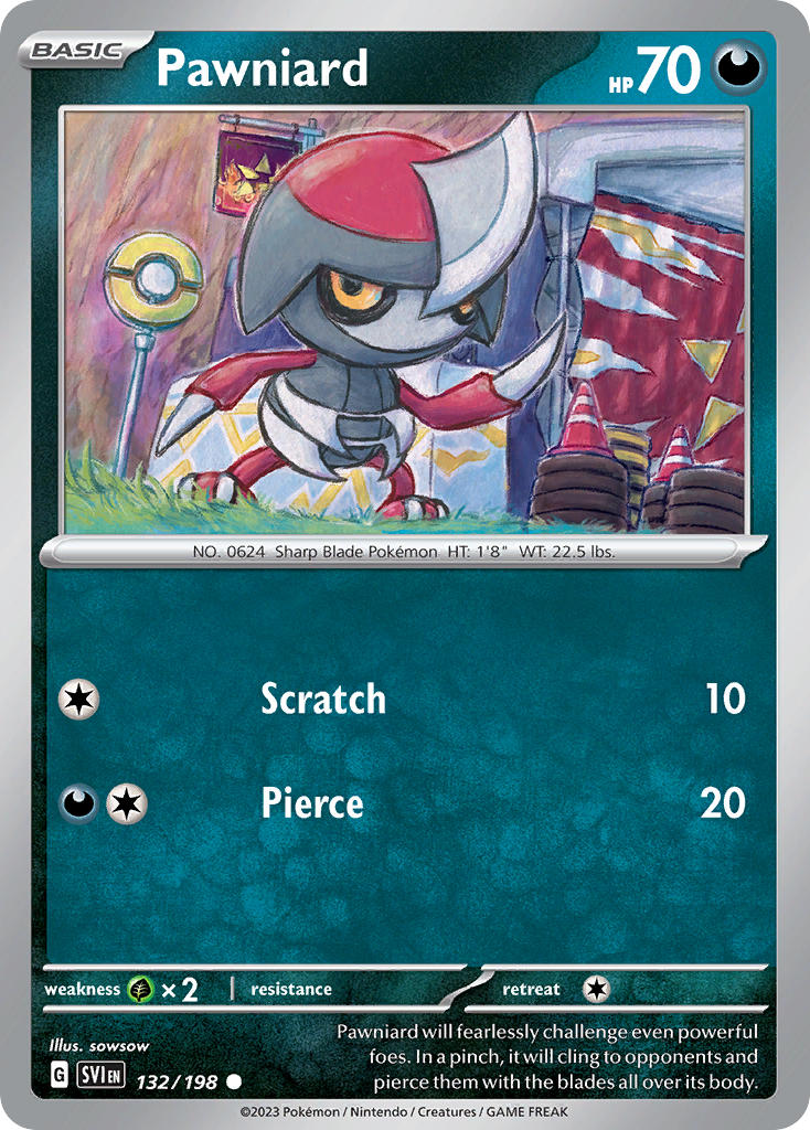 Pawniard 132/198 - POKEMON SCARLET & VIOLET: BASE SET - Pokemon Single Card