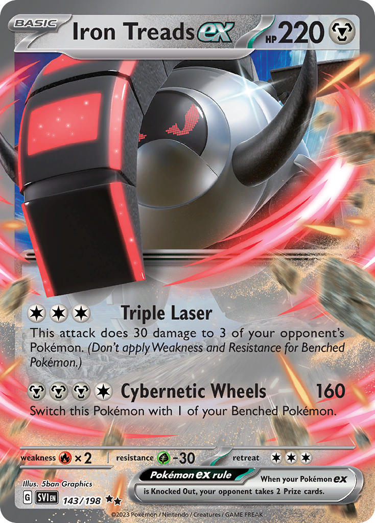 Iron Treads ex 143/198 - POKEMON SCARLET & VIOLET: BASE SET - Pokemon Single Card