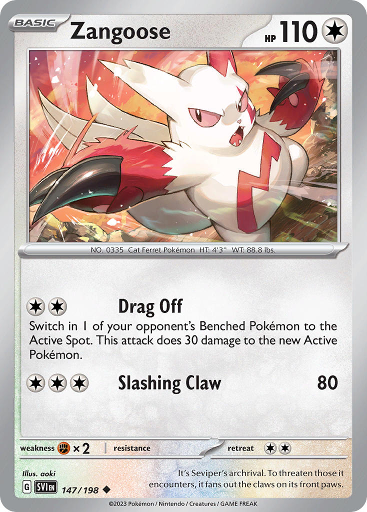 Zangoose 147/198 - POKEMON SCARLET & VIOLET: BASE SET - Pokemon Single Card