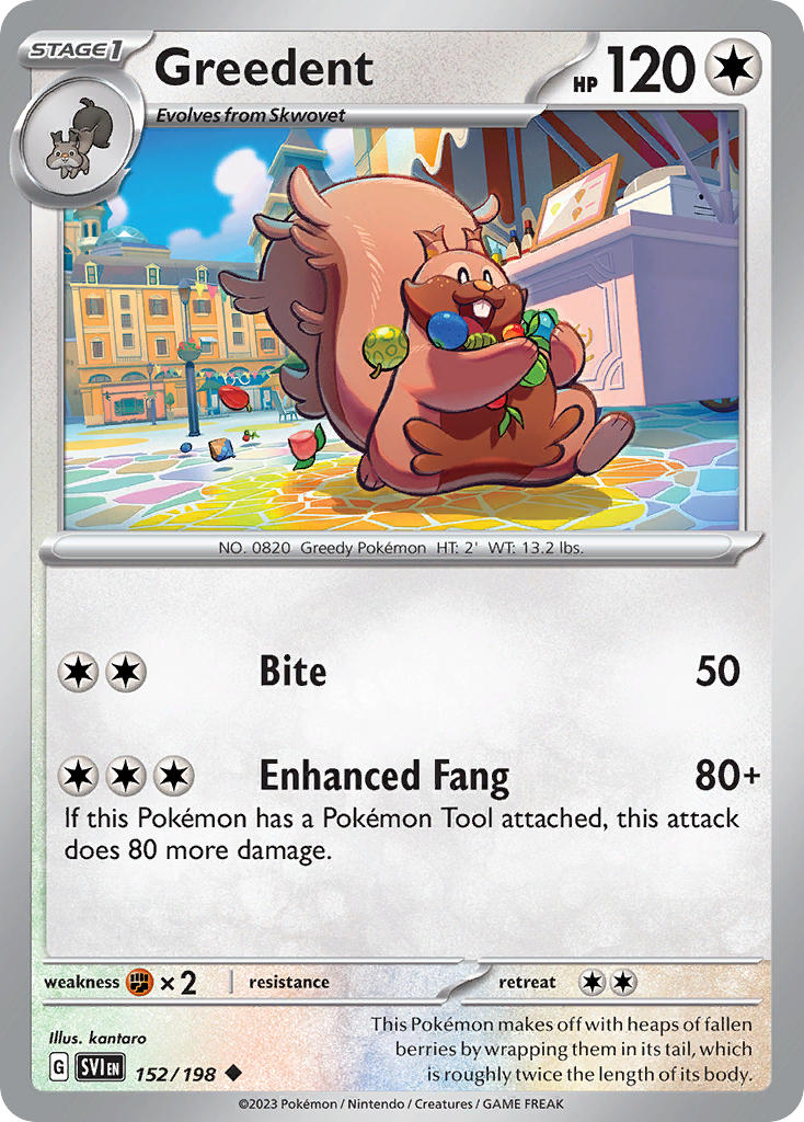 Greedent 152/198 - POKEMON SCARLET & VIOLET: BASE SET - Pokemon Single Card