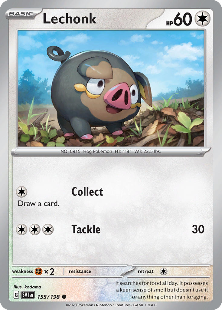 Lechonk 155/198 - POKEMON SCARLET & VIOLET: BASE SET - Pokemon Single Card