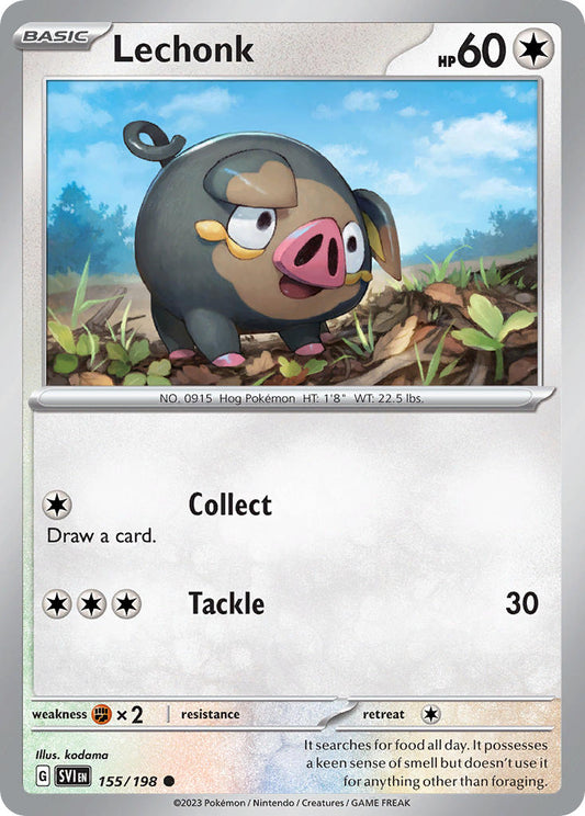 Lechonk 155/198 - POKEMON SCARLET & VIOLET: BASE SET - Pokemon Single Card