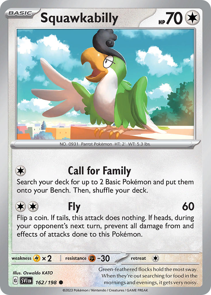 Squawkabilly 162/198 - POKEMON SCARLET & VIOLET: BASE SET - Pokemon Single Card