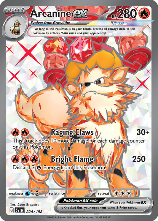 Arcanine ex 224/198 - POKEMON SCARLET & VIOLET: BASE SET - Pokemon Single Card