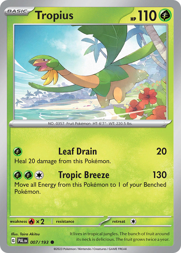 Tropius 007/193 - POKEMON SCARLET & VIOLET: PALDEA EVOLVED - Pokemon Single Card