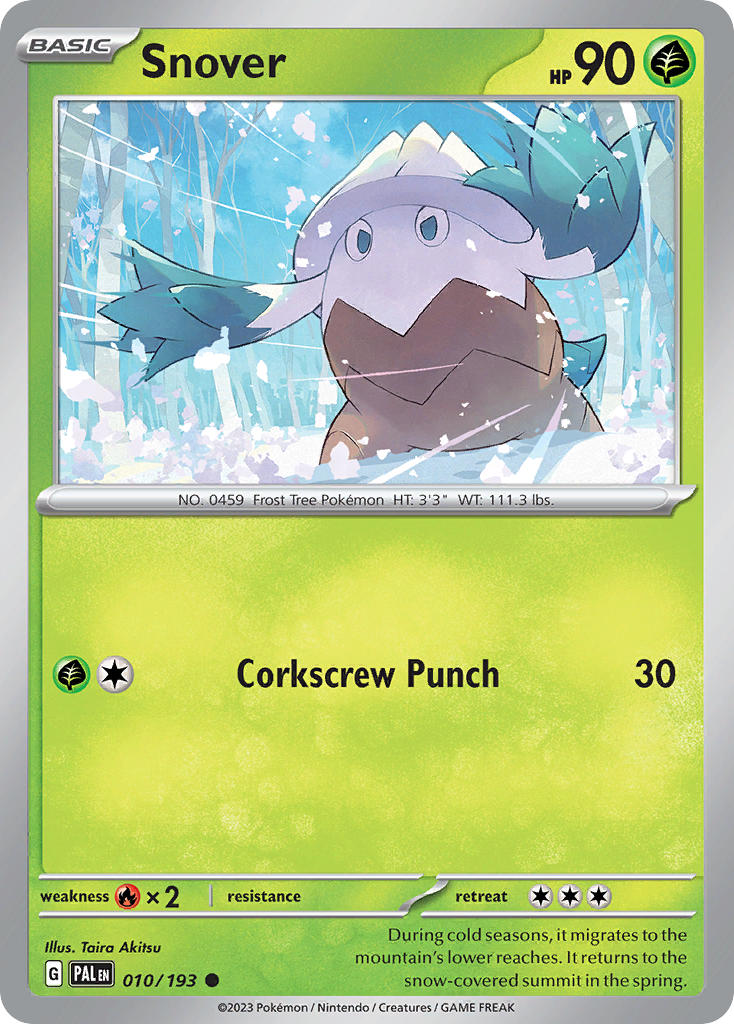 Snover 010/193 - POKEMON SCARLET & VIOLET: PALDEA EVOLVED - Pokemon Single Card