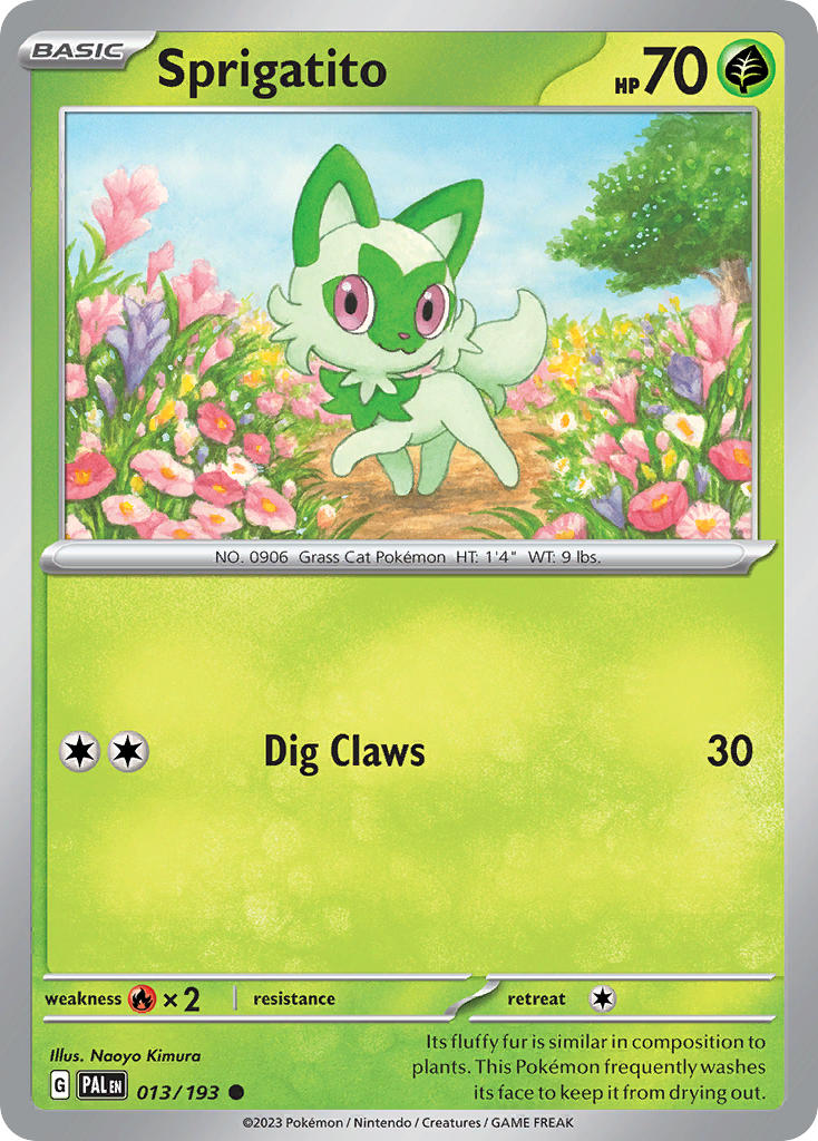 Sprigatito 013/193 - POKEMON SCARLET & VIOLET: PALDEA EVOLVED - Pokemon Single Card
