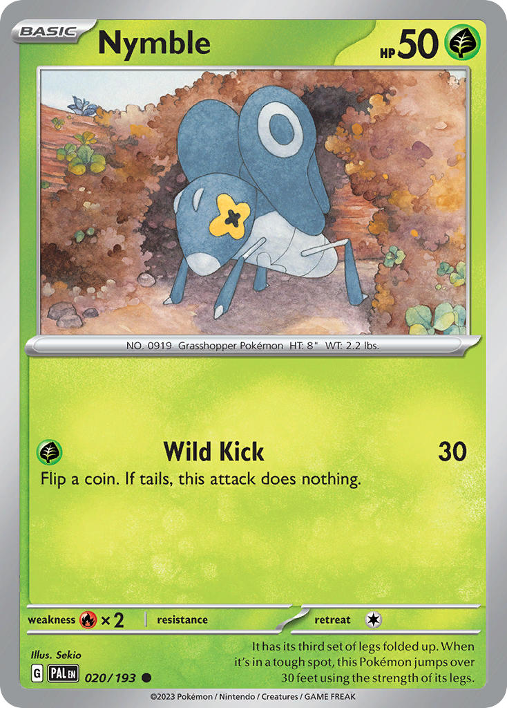 Nymble 020/193 - POKEMON SCARLET & VIOLET: PALDEA EVOLVED - Pokemon Single Card