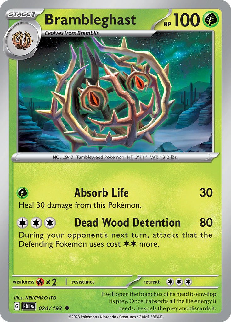 Brambleghast 024/193 - POKEMON SCARLET & VIOLET: PALDEA EVOLVED - Pokemon Single Card