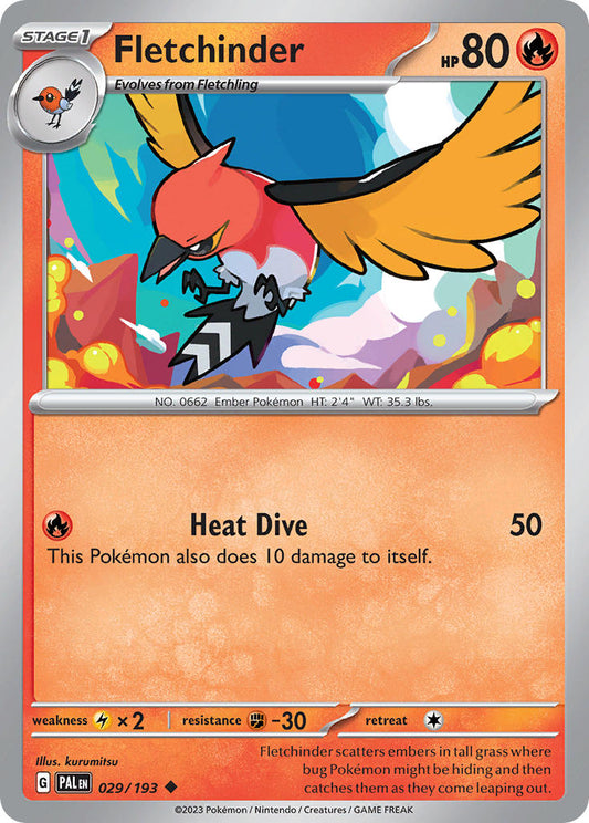 Fletchinder 029/193 - POKEMON SCARLET & VIOLET: PALDEA EVOLVED - Pokemon Single Card