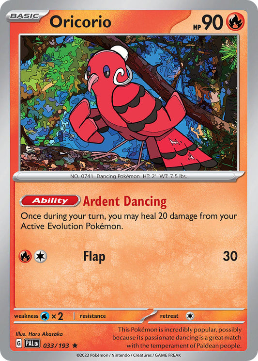 Oricorio 033/193 - POKEMON SCARLET & VIOLET: PALDEA EVOLVED - Pokemon Single Card