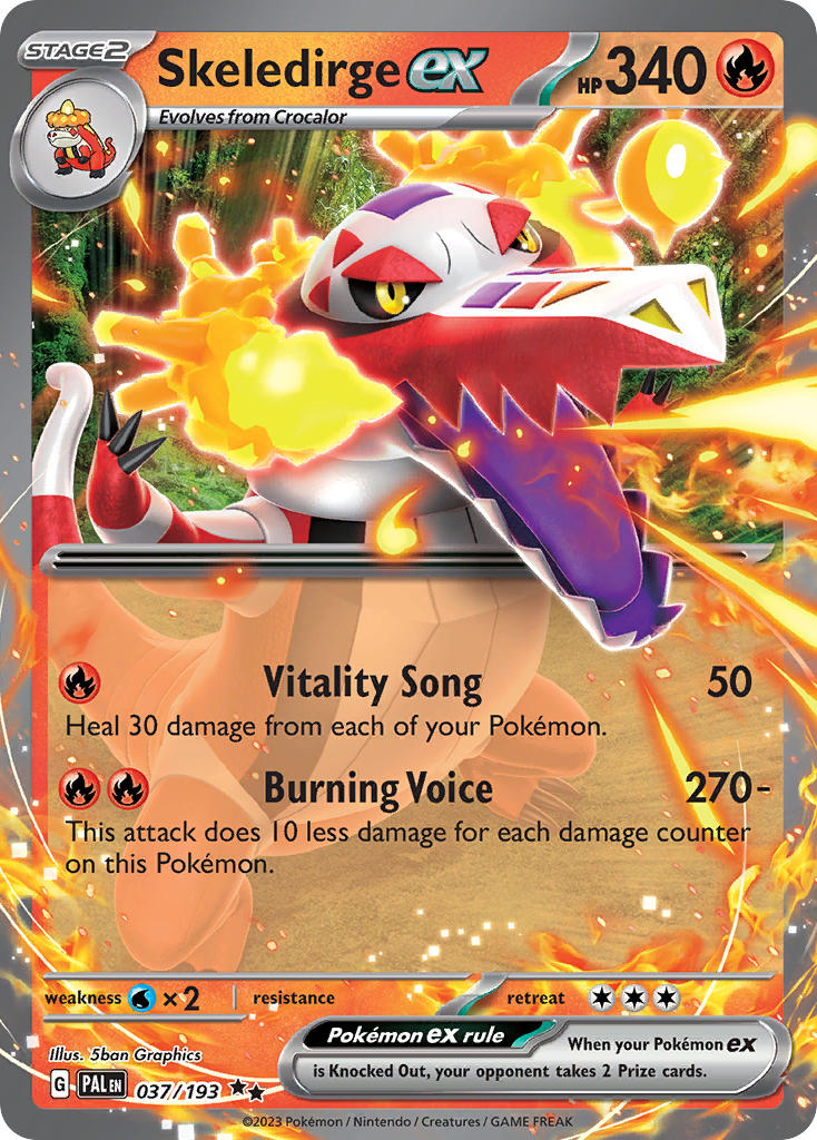 Skeledirge ex 037/193 - POKEMON SCARLET & VIOLET: PALDEA EVOLVED - Pokemon Single Card