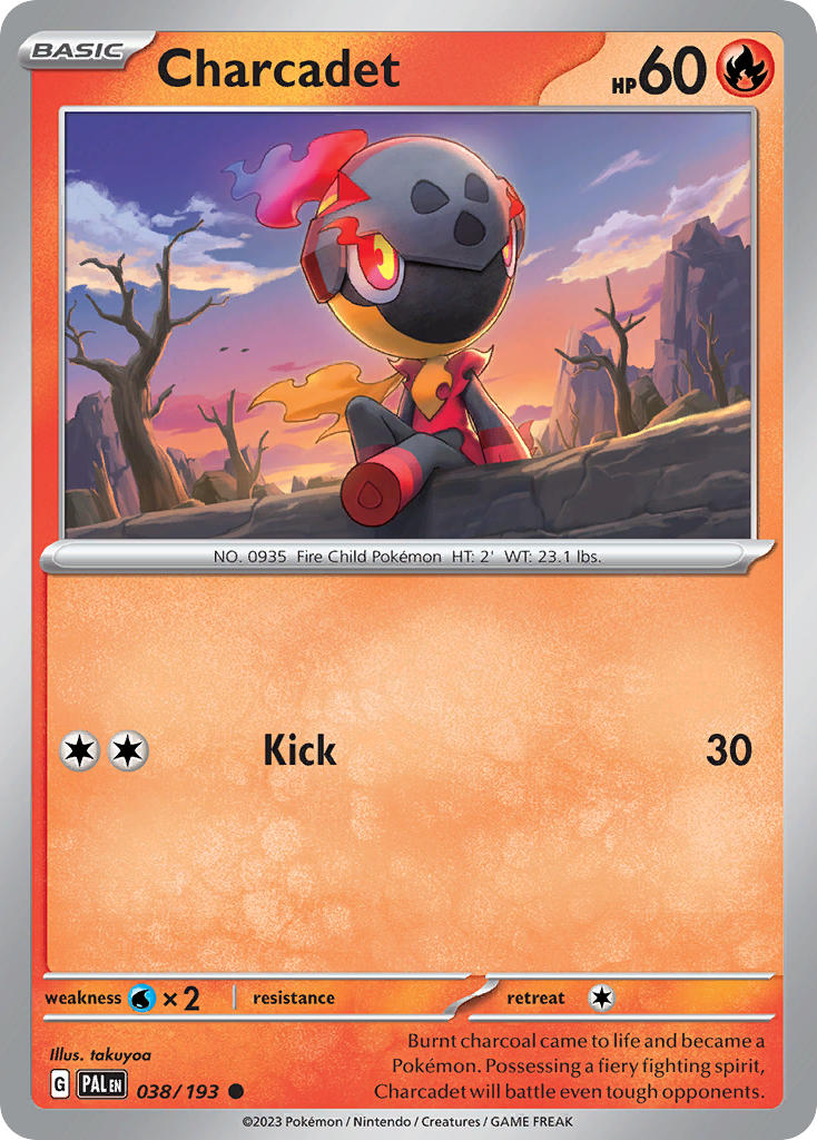Charcadet 038/193 - POKEMON SCARLET & VIOLET: PALDEA EVOLVED - Pokemon Single Card
