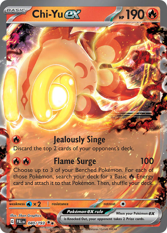 Chi-Yu ex 040/193 - POKEMON SCARLET & VIOLET: PALDEA EVOLVED - Pokemon Single Card