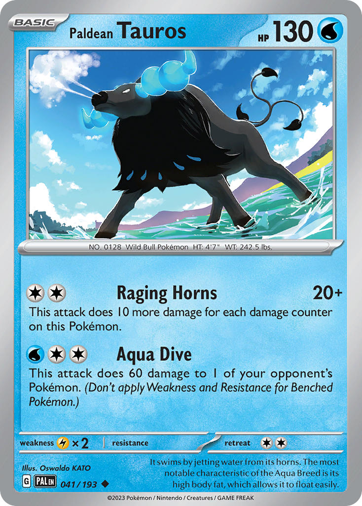 Paldean Tauros 041/193 - POKEMON SCARLET & VIOLET: PALDEA EVOLVED - Pokemon Single Card