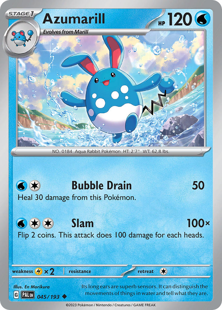 Azumarill 045/193 - POKEMON SCARLET & VIOLET: PALDEA EVOLVED - Pokemon Single Card