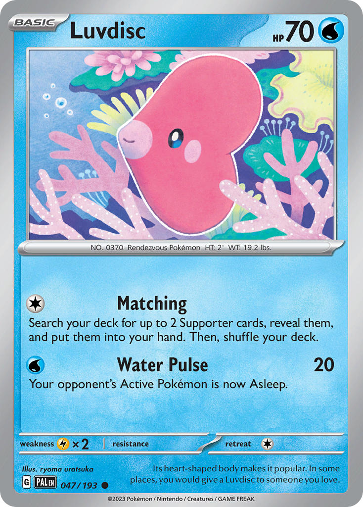 Luvdisc 047/193 - POKEMON SCARLET & VIOLET: PALDEA EVOLVED - Pokemon Single Card