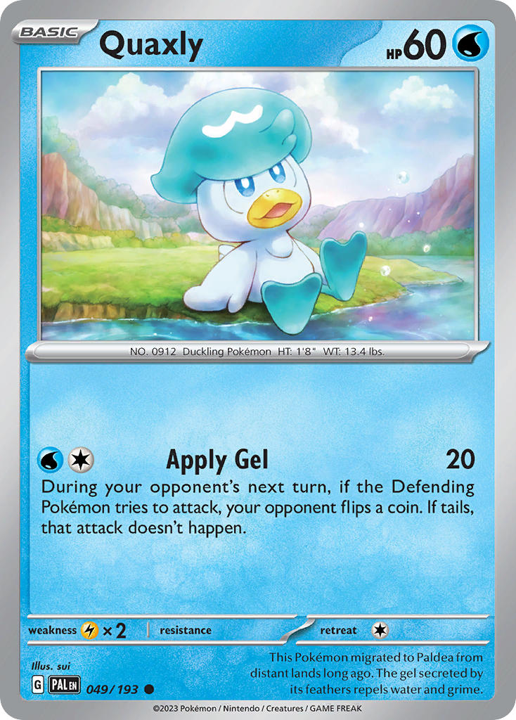 Quaxly 049/193 - POKEMON SCARLET & VIOLET: PALDEA EVOLVED - Pokemon Single Card