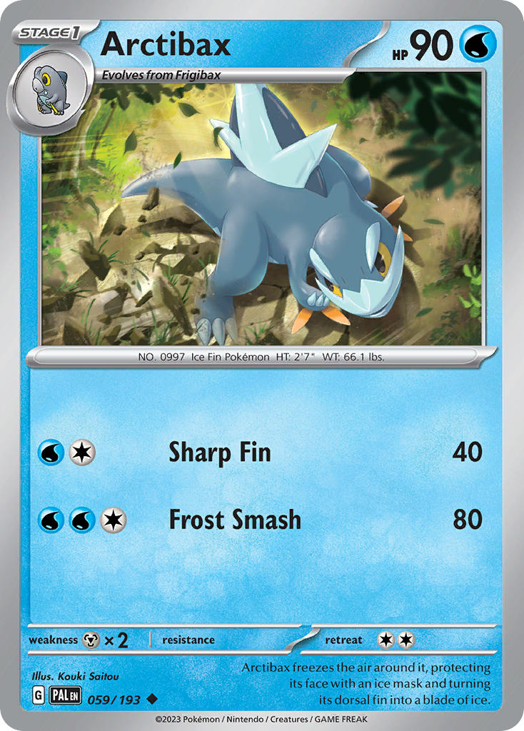 Arctibax 059/193 - POKEMON SCARLET & VIOLET: PALDEA EVOLVED - Pokemon Single Card
