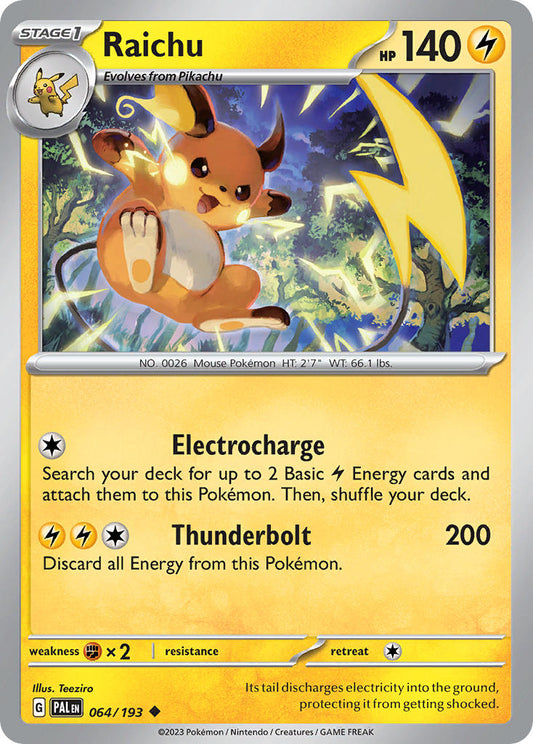 Raichu 064/193 - POKEMON SCARLET & VIOLET: PALDEA EVOLVED - Pokemon Single Card