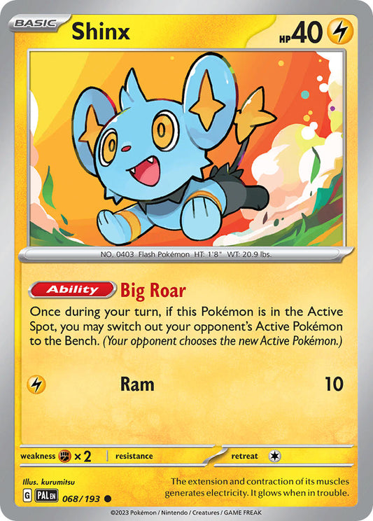 Shinx 068/193 - POKEMON SCARLET & VIOLET: PALDEA EVOLVED - Pokemon Single Card