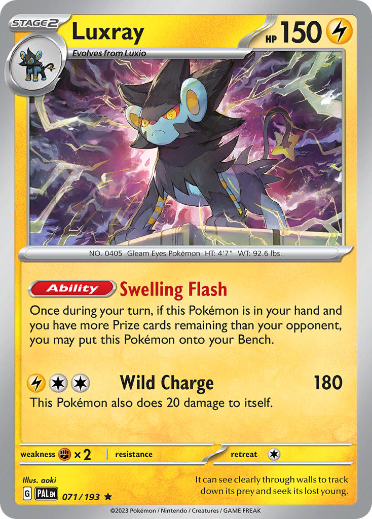 Luxray 071/193 - POKEMON SCARLET & VIOLET: PALDEA EVOLVED - Pokemon Single Card