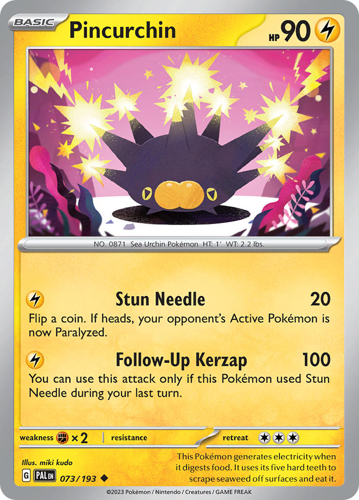 Pincurchin 073/193 - POKEMON SCARLET & VIOLET: PALDEA EVOLVED - Pokemon Single Card