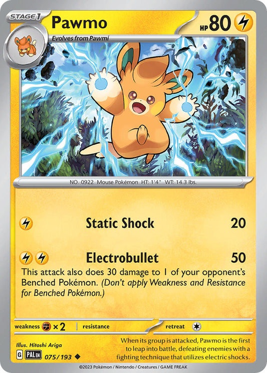 Pawmo 075/193 - POKEMON SCARLET & VIOLET: PALDEA EVOLVED - Pokemon Single Card