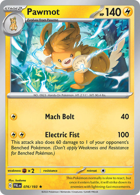Pawmot 076/193 - POKEMON SCARLET & VIOLET: PALDEA EVOLVED - Pokemon Single Card