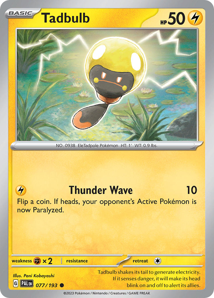 Tadbulb 077/193 - POKEMON SCARLET & VIOLET: PALDEA EVOLVED - Pokemon Single Card