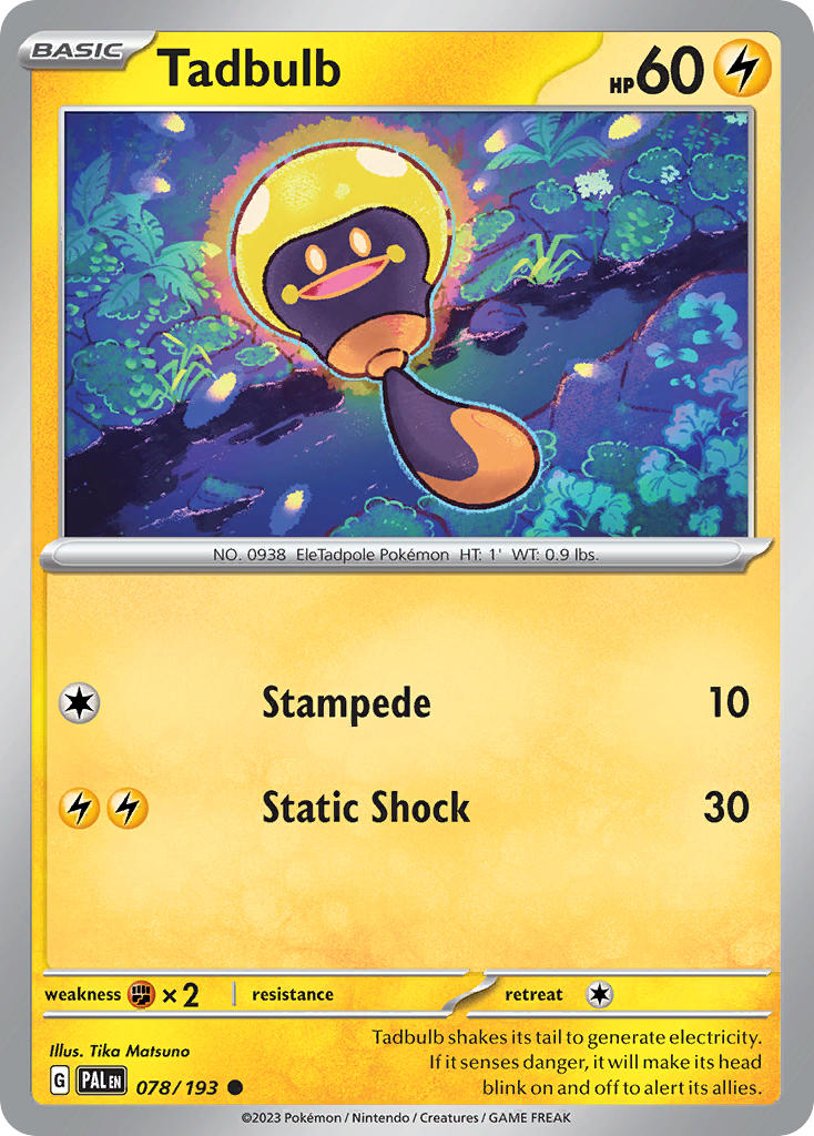 Tadbulb 078/193 - POKEMON SCARLET & VIOLET: PALDEA EVOLVED - Pokemon Single Card