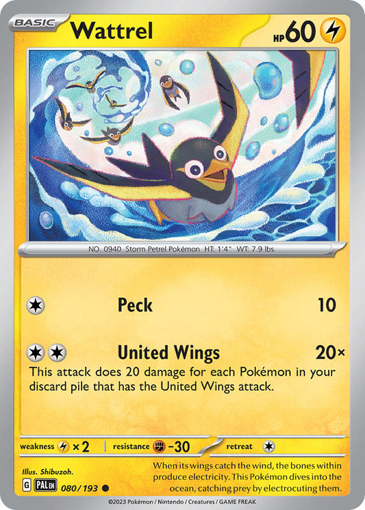 Wattrel 080/193 - POKEMON SCARLET & VIOLET: PALDEA EVOLVED - Pokemon Single Card