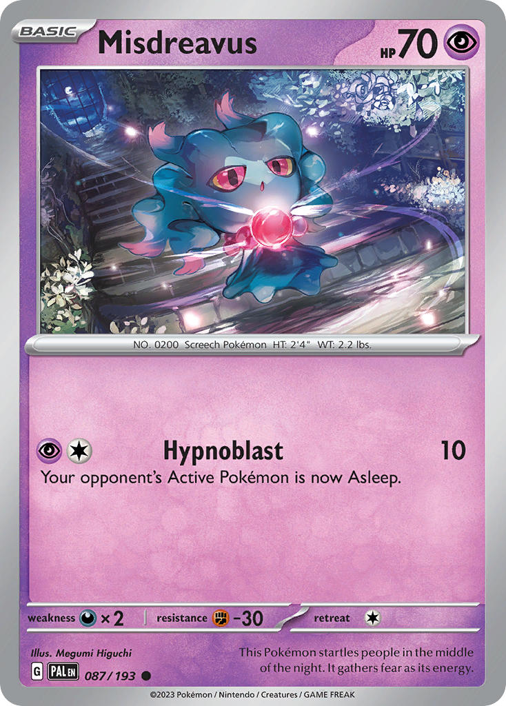 Misdreavus 087/193 - POKEMON SCARLET & VIOLET: PALDEA EVOLVED - Pokemon Single Card