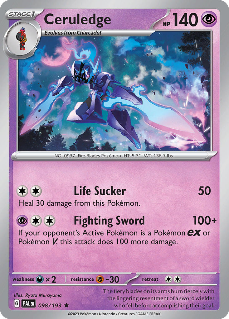 Ceruledge 098/193 - POKEMON SCARLET & VIOLET: PALDEA EVOLVED - Pokemon Single Card