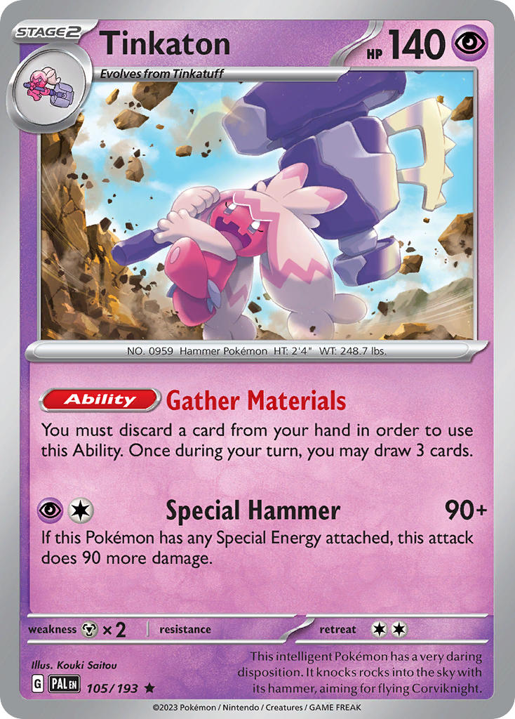 Tinkaton 105/193 - POKEMON SCARLET & VIOLET: PALDEA EVOLVED - Pokemon Single Card