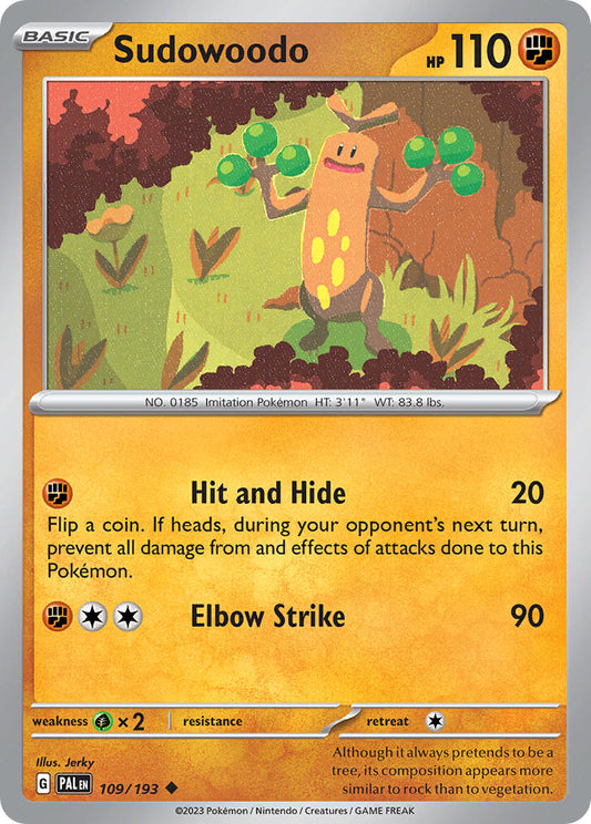 Sudowoodo 109/193 - POKEMON SCARLET & VIOLET: PALDEA EVOLVED - Pokemon Single Card