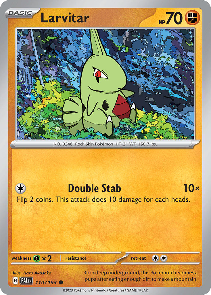 Larvitar 110/193 - POKEMON SCARLET & VIOLET: PALDEA EVOLVED - Pokemon Single Card